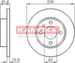 KAMOKA 1031750 тормозной диск на SKODA FELICIA I Fun (797)
