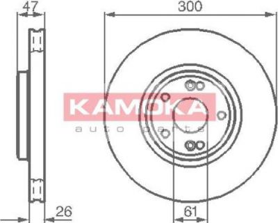 KAMOKA 1032410 тормозной диск на RENAULT LAGUNA II (BG0/1_)