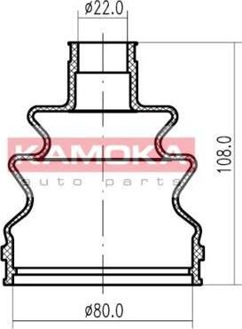 KAMOKA 1146952 пыльник, приводной вал на OPEL CORSA B (73_, 78_, 79_)