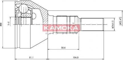 KAMOKA 6035 Шарнирный комплект, приводной вал