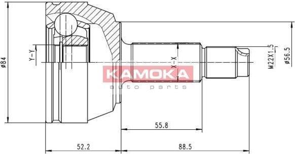 KAMOKA 6514 шарнирный комплект, приводной вал на FORD ESCORT VII (GAL, AAL, ABL)