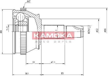 KAMOKA 6690 Шарнирный комплект, приводной вал