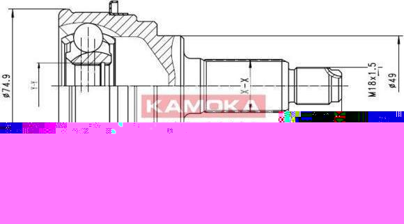 KAMOKA 6836 Шарнирный комплект, приводной вал