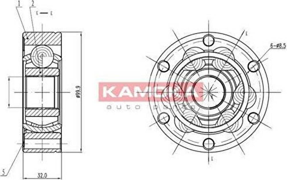 KAMOKA 9024 шарнирный комплект, приводной вал на FORD SCORPIO I (GAE, GGE)