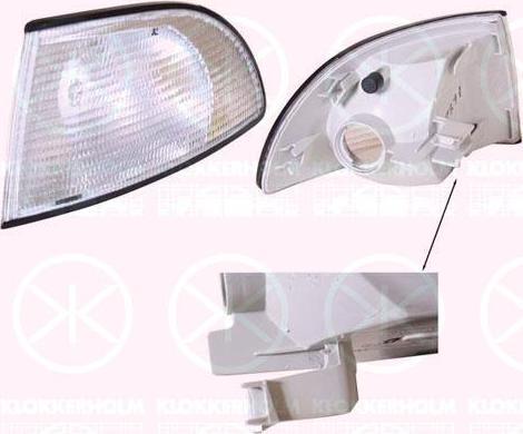 KLOKKERHOLM 00180391 фонарь указателя поворота на AUDI A4 Avant (8D5, B5)