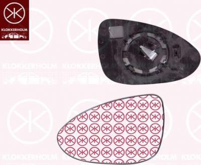 KLOKKERHOLM 11361062 зеркальное стекло, наружное зеркало на CHEVROLET AVEO седан (T300)