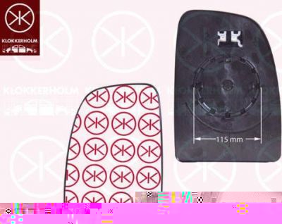 KLOKKERHOLM 20971063 зеркальное стекло, наружное зеркало на PEUGEOT BOXER автобус