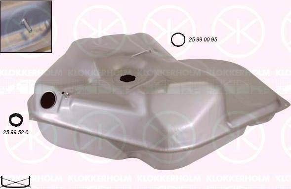 KLOKKERHOLM 2552009 топливный бак на FORD SCORPIO I (GAE, GGE)