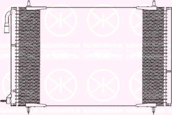 KLOKKERHOLM 5507305191 конденсатор, кондиционер на PEUGEOT 206 SW (2E/K)