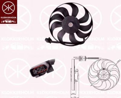 KLOKKERHOLM 95062602 вентилятор, охлаждение двигателя на SKODA FABIA Combi (6Y5)