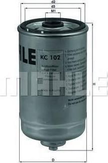 KNECHT/MAHLE Фильтр топливный VW (KC102, KC102)