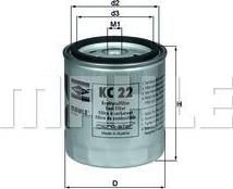 KNECHT/MAHLE Фильтр топливный MB W631 100D T1 W123 (10920401, KC22)