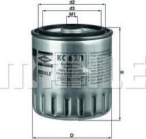 KNECHT/MAHLE Фильтр топливный MB дизель /SsangYong Musso (6010901652, KC63/1D)
