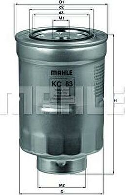 KNECHT/MAHLE Фильтр топливный TOYOTA All MITSUBISHI дизель (2330356040, KC83D)