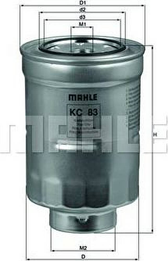 KNECHT/MAHLE Фильтр топливный TOYOTA All MITSUBISHI дизель (2330356040, KC83D)