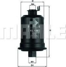 KNECHT/MAHLE Фильтр топливный MITSUBISHI GALANT/KIA CLARUS (0K9A020490A, KL129)