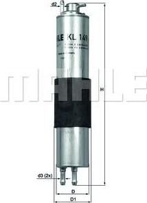 KNECHT/MAHLE Фильтр топливный E46 01- (13321439407, KL149)