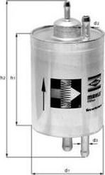 KNECHT/MAHLE Фильтр топливный AD A3 VW G5 SK Fab/Oct 04-> (6Q0201511, KL176/6D)