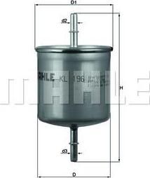KNECHT/MAHLE Фильтр топливный VOLVO 40/60/80/XC90/XC70 (30620512, KL196)