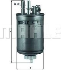 KNECHT/MAHLE Фильтр топливный FORD FOCUS (1480561, KL483)