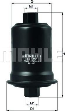 KNECHT/MAHLE Фильтр топливный HYUNDAI Sonata (93-01)/TOYOTA (3191134000, KL522)