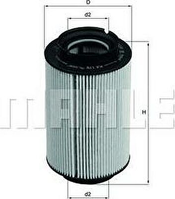 KNECHT/MAHLE Фильтр топливный AD SEAT SKODA VW (1K0127434A, KX178D)