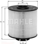 KNECHT/MAHLE Фильтр топливный MB Atego/Axor/Citaro/Vario (901551, KX67/2D)