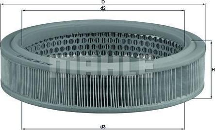 Knecht/Mahle LX 160 воздушный фильтр на ZAZ TAVRIA (1102)