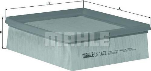 Knecht/Mahle LX 1622 воздушный фильтр на FIAT SEDICI (FY_)