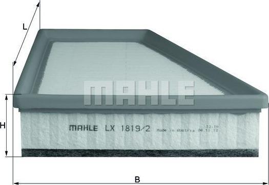 Knecht/Mahle LX 1819/2 воздушный фильтр на RENAULT WIND (E4M_)