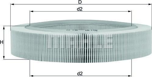 Knecht/Mahle LX 262 воздушный фильтр на MERCEDES-BENZ седан (W123)