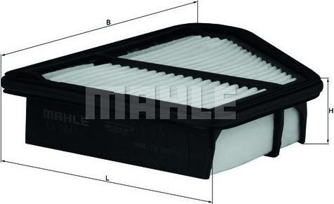 Knecht/Mahle LX 2647 воздушный фильтр на HONDA CIVIC IX (FK)