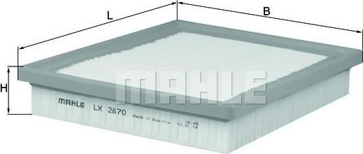 Knecht/Mahle LX 2870 воздушный фильтр на TOYOTA PRIUS (ZVW3_)