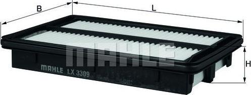 Knecht/Mahle LX 3309 воздушный фильтр на HONDA CIVIC VII седан (ES)