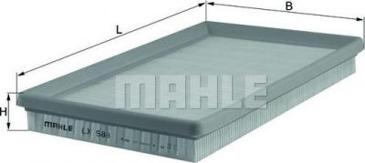 Knecht/Mahle LX 588 воздушный фильтр на ISUZU GEMINI седан (JT)