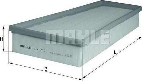 Knecht/Mahle LX 744 воздушный фильтр на PEUGEOT 306 (7B, N3, N5)
