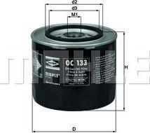 Knecht/Mahle OC 133 масляный фильтр на FIAT 242-SERIE автобус (242_)