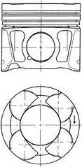 Kolbenschmidt 41070620 поршень на OPEL INSIGNIA