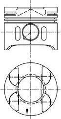 KOLBENSCHMIDT Поршень ДВС MB W210 200CDi/320CDi OM611-OM613=88 2.5x2x3 +0.599> (30x70) (97409610)