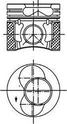 Kolbenschmidt 99843600 поршень на VW GOLF IV (1J1)