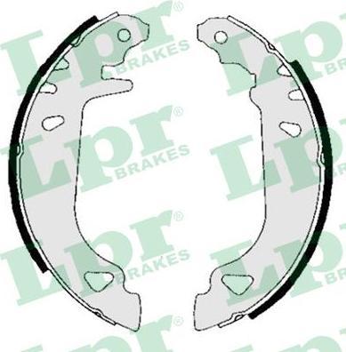 LPR 04780 Колодки тормозные барабанные FIAT PUNTO/TEMPRA/TIPO 87-00 (9948200)