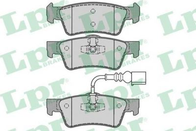 LPR 05P1284 Колодки тормозные дисковые зад. VW Transporter V/Multivan V 03->г. (7H8698451)