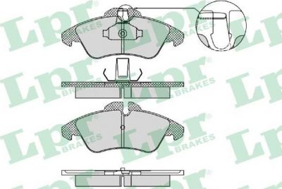 LPR 05P1469 Колодки тормозные передние MB SPRINTER (901-904) 95-06 VW LT 28-46 (0044205520)