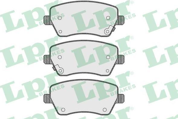 LPR 05P1621 Колодки тормозные дисковые SUZUKI SWIFT 05-/OPEL AGILA 07-/NISSAN MICRA 10- передние (D10601HA0A)