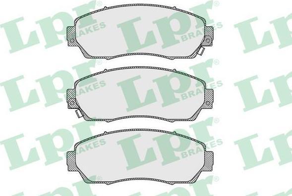 LPR 05P1634 Колодки тормозные дисковые CR-V III (пр-во США) 07- передние (45022SHJA00)