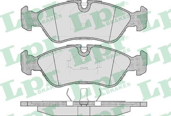 LPR 05P304 Колодки тормозные дисковые OPEL VECTRA A/B/DAEWOO ESPERO 91-99 передние (90398760)
