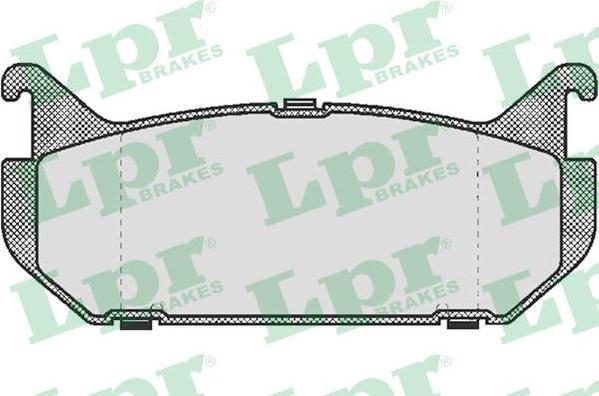 LPR 05P512 Колодки тормозные дисковые зад MAZDA 626 92->(572161J) (GAYE2643ZA)