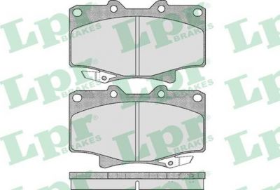 LPR 05P537 Колодки тормозные передние TOYOTA LAND CRUISER 87-97 PRADO 04 96- 119,2X72X15mm (0449160180)