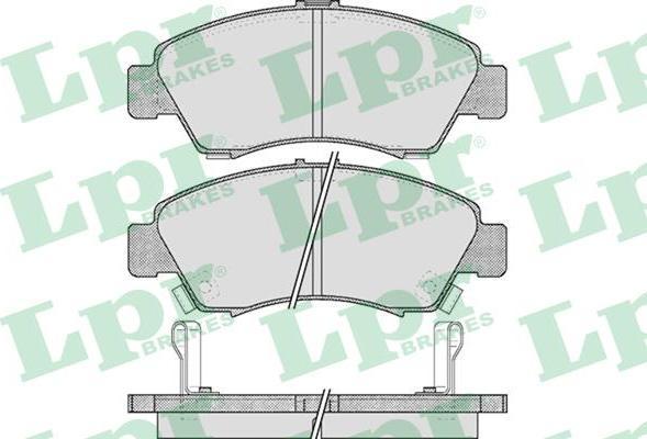 LPR 05P558 Колодки тормозные передние HONDA CIVIC 91-01 JAZZ 02- 54,5X131,5X15mm (AY040HN011)