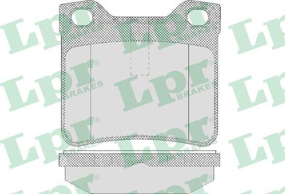 LPR 05P622 Колодки тормозные задние PEUGEOT 406 95-04 607 00- (425208)